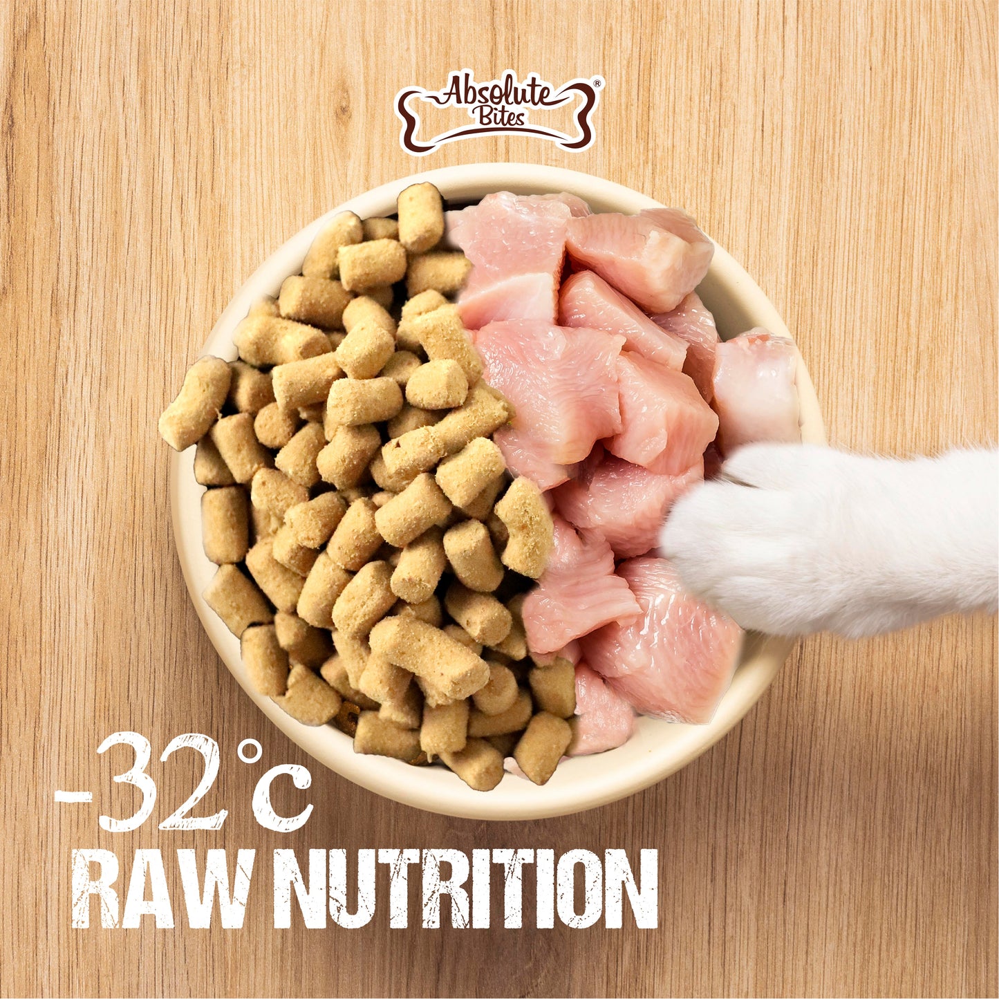 Absolute Bites Freeze-Dried Raw Quail Treats for Cats & Dogs, high-protein snacks made with premium raw quail.