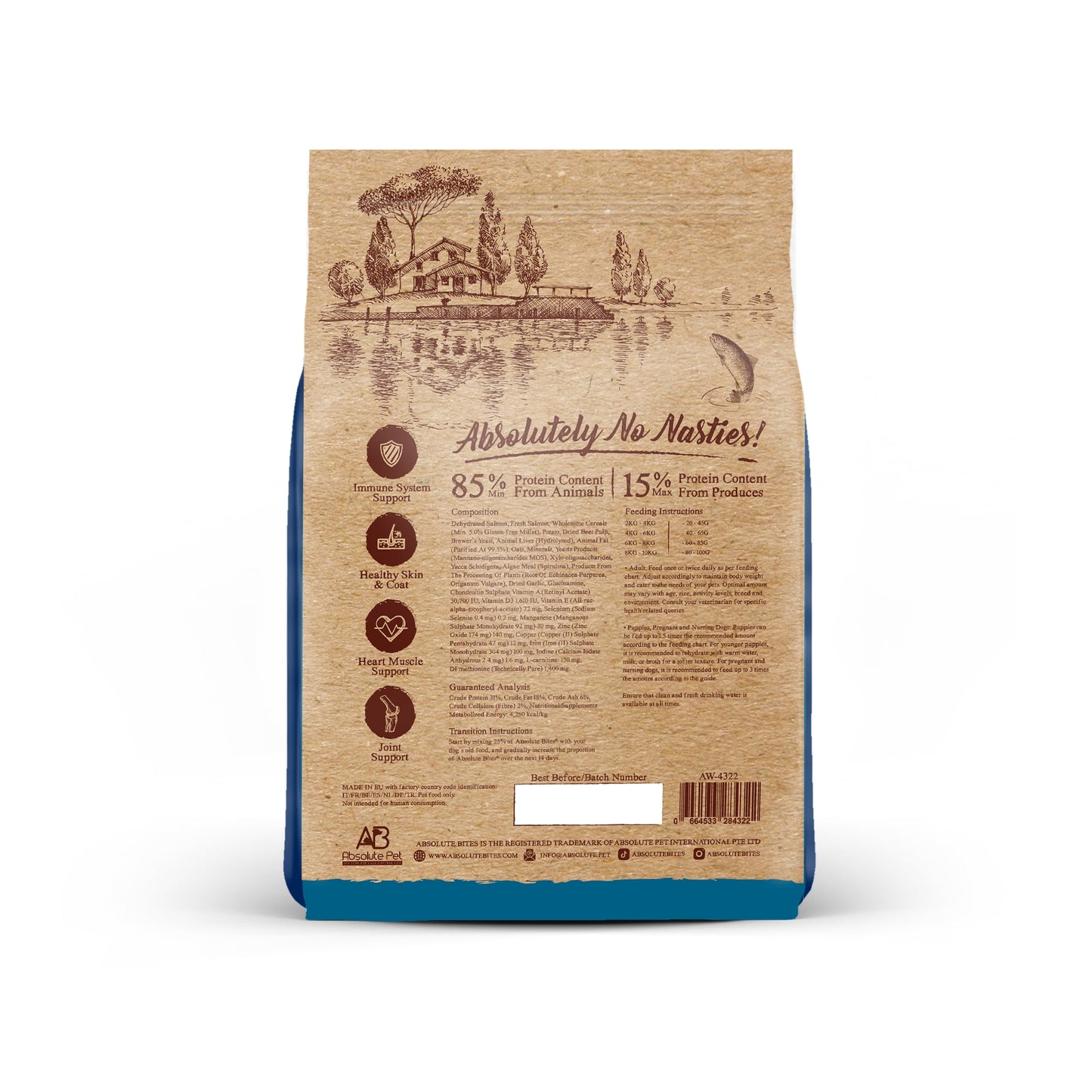 Absolute Bites Wild Age Dry Dog Food - Salmon & Potato (3.3lbs)