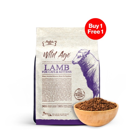 Absolute Bites Wild Age Dry Cat Food - Lamb (3.3lbs)