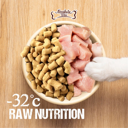 Absolute Bites Raw Chunks Freeze Dried Raw Food for Cats & Kittens | Rabbit Recipe