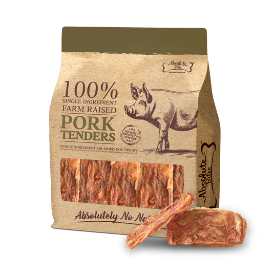 Absolute Bites Single Ingredient Air Dried Treats for Dogs - Pork Tenderloin (250g)