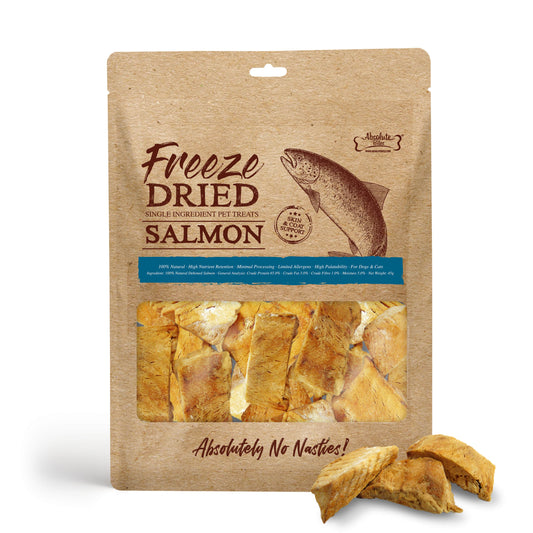 Absolute Bites Single Ingredient Freeze Dried Treats for Dogs & Cats - Salmon (45g)