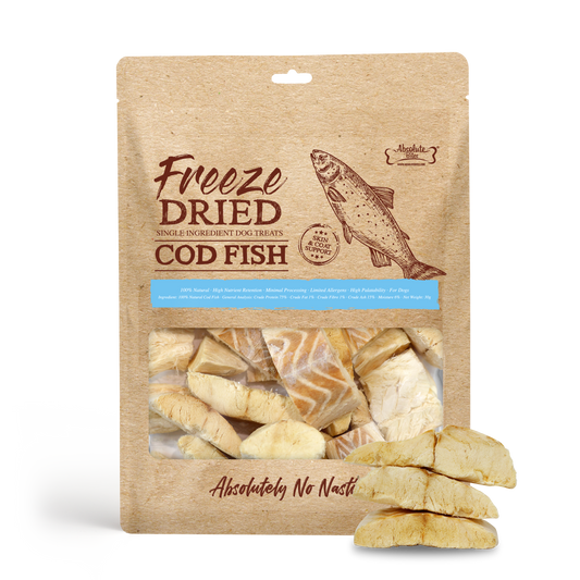 Absolute Bites Single Ingredient Freeze Dried Dogs Treats - Cod Fish (30g)