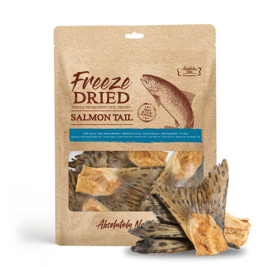 Absolute Bites Single Ingredient Freeze Dried Dog Treats - Salmon Tail (30g)