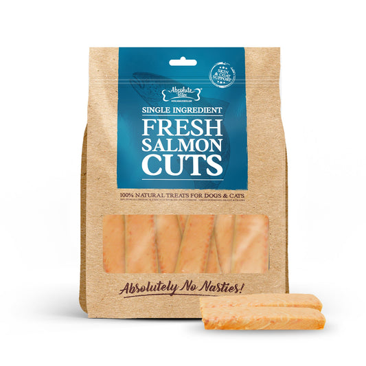Absolute Bites Single Ingredient Fresh Cuts Treat for Cats & Dogs - Salmon Cut (240g) | 12pcs