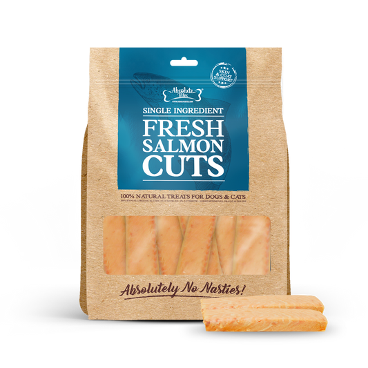 Absolute Bites Single Ingredient Fresh Cuts Treat for Cats & Dogs - Salmon Cut (240g) | 12pcs