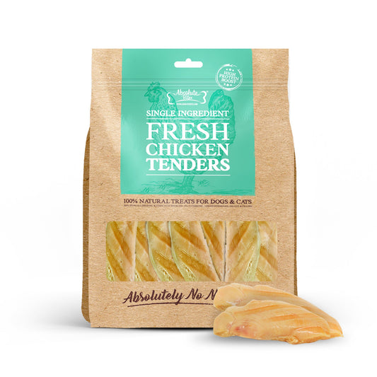 Absolute Bites Single Ingredient Fresh Cuts Treat for Cats & Dogs - Chicken Tenderloin (360g) | 12pcs