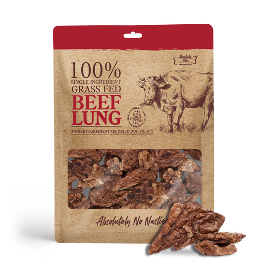 Absolute Bites Single Ingredient Air Dried Treats For Dogs - Beef Lung (40g)