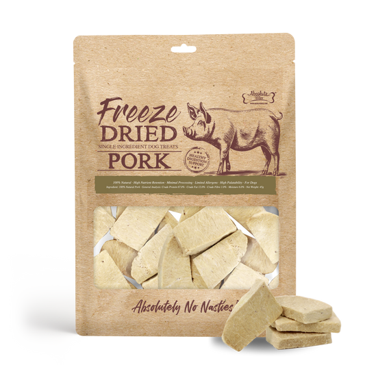Absolute Bites Single Ingredient Freeze Dried Dog Treats - Pork (45g)