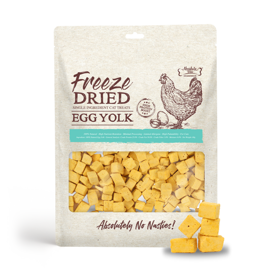 Absolute Bites Single Ingredient Freeze Dried Cat Treats - Egg Yolk (60g)