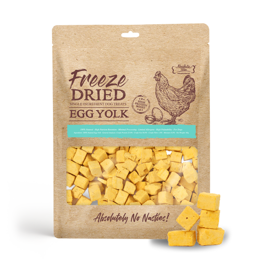 Absolute Bites Single Ingredient Freeze Dried Dog Treats - Egg Yolk (60g)