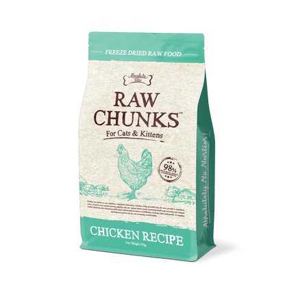 Absolute Bites Raw Chunks Freeze Dried Raw Food for Cats & Kittens | Chicken Recipe
