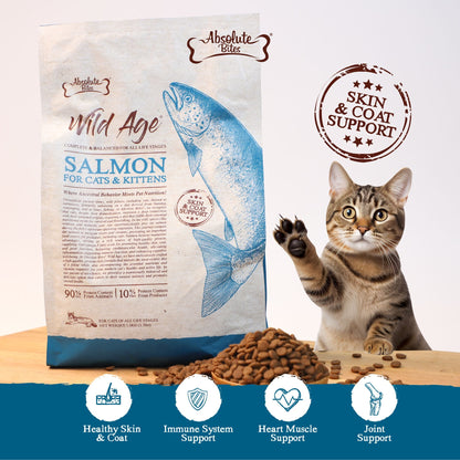 Absolute Bites Wild Age Dry Cat Food - Salmon