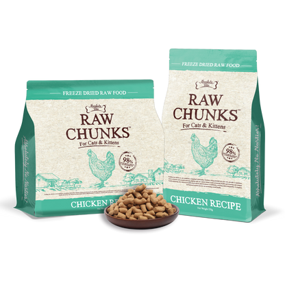 Absolute Bites Raw Chunks Freeze Dried Raw Food for Cats & Kittens | Chicken Recipe