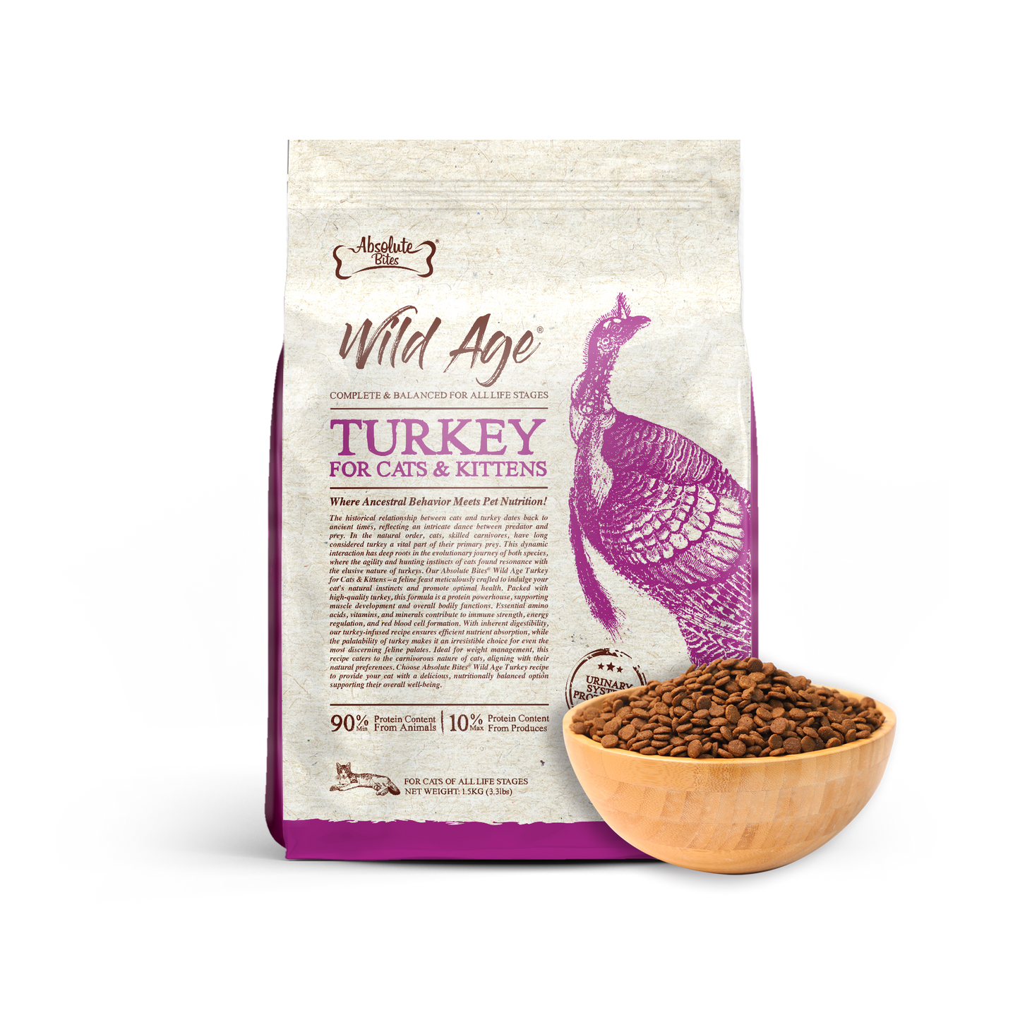 Absolute Bites Wild Age Dry Cat Food | Turkey
