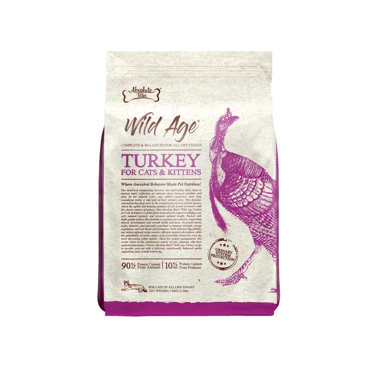 Absolute Bites Wild Age Dry Cat Food | Turkey