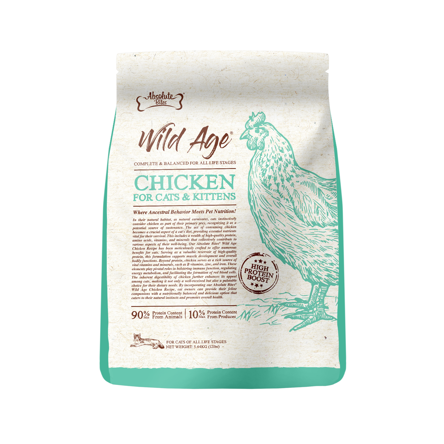 Absolute Bites Wild Age Dry Cat Food | Chicken