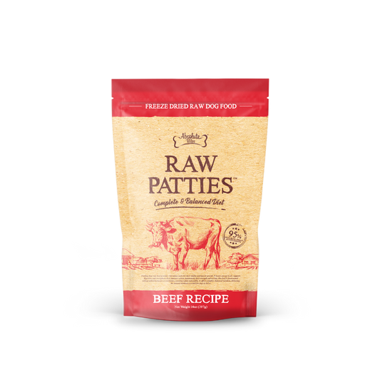 Absolute Bites Freeze Dried Raw Patties Dog Food - Beef Recipe
