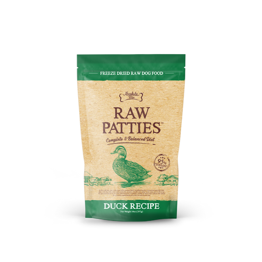 Absolute Bites Freeze Dried Raw Patties Dog Food - Duck Recipe