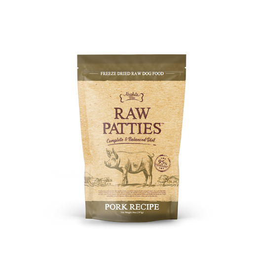 Absolute Bites Freeze Dried Raw Patties Dog Food - Pork Recipe