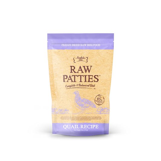 Absolute Bites Freeze Dried Raw Patties Dog Food - Quail Recipe