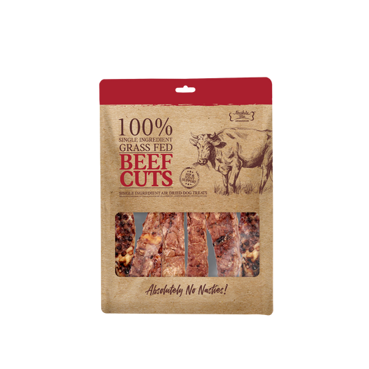 Absolute Bites Single Ingredient Air Dried Treats For Dogs - Beef Cuts