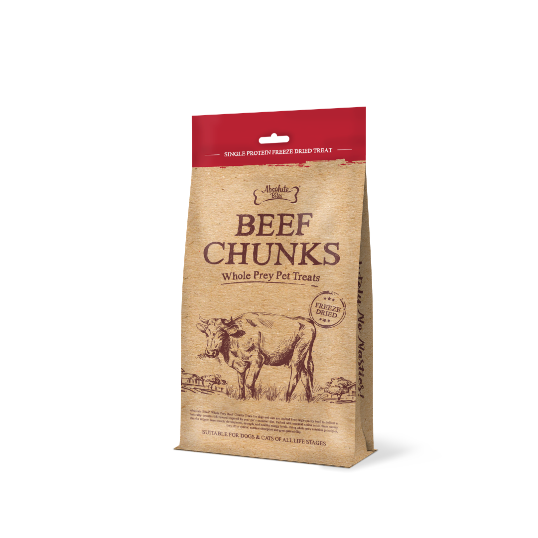 Absolute Bites Single Protein Whole Prey Freeze Dried Treats  - Beef