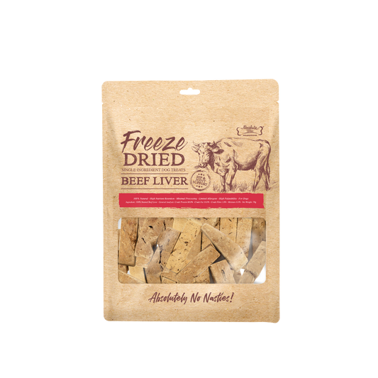 Absolute Bites Single Ingredient Freeze Dried Dog Treats - Beef Liver