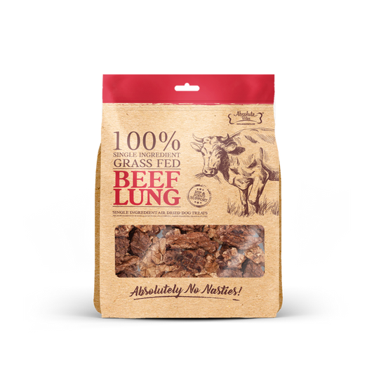 Absolute Bites Single Ingredient Air Dried Treats For Dogs - Beef Lung