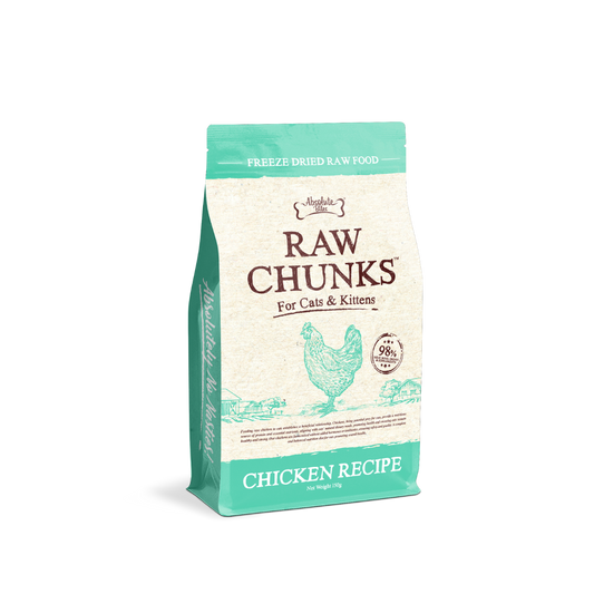 Absolute Bites Raw Chunks Freeze Dried Raw Food for Cats & Kittens | Chicken Recipe