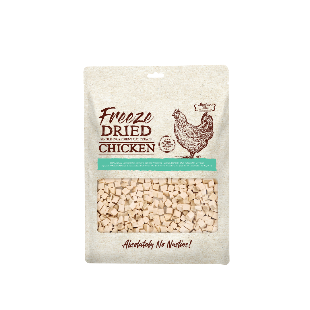 Absolute Bites Single Ingredient Freeze Dried Cat Treats - Chicken