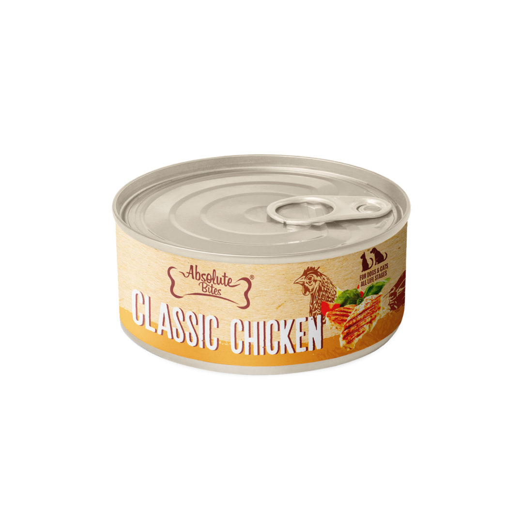 Absolute Bites Wet Canned Food - Classic Chicken