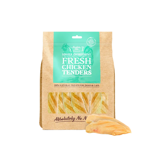 Absolute Bites Single Ingredient Fresh Cuts Treat for Cats & Dogs - Chicken Tenderloin
