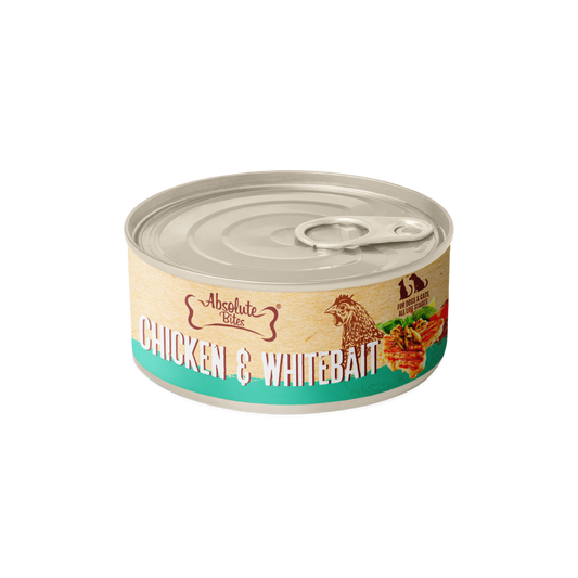 Absolute Bites Wet Canned Food - Chicken Shreds With Whitebait