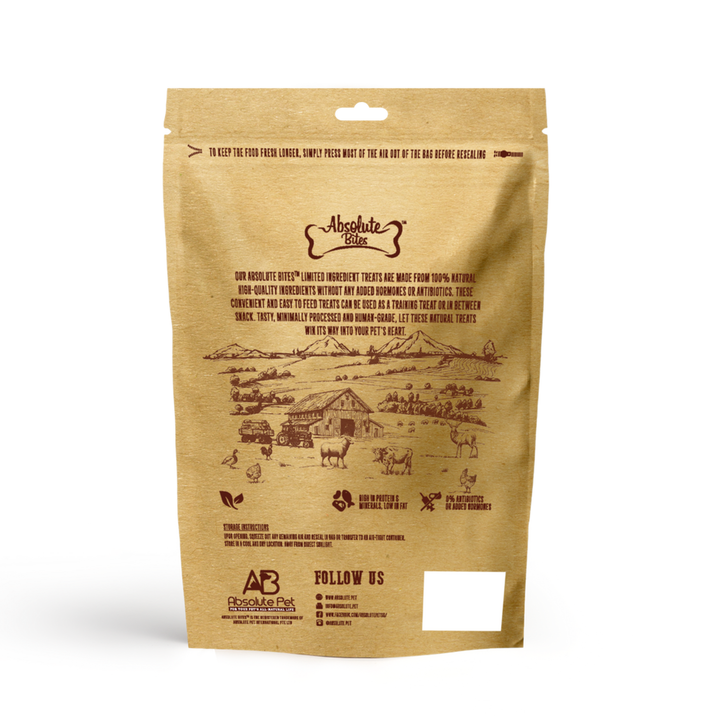 Absolute Bites Single Ingredient Freeze Dried Raw Treats for Cats & Dogs - Lamb Liver (100g)
