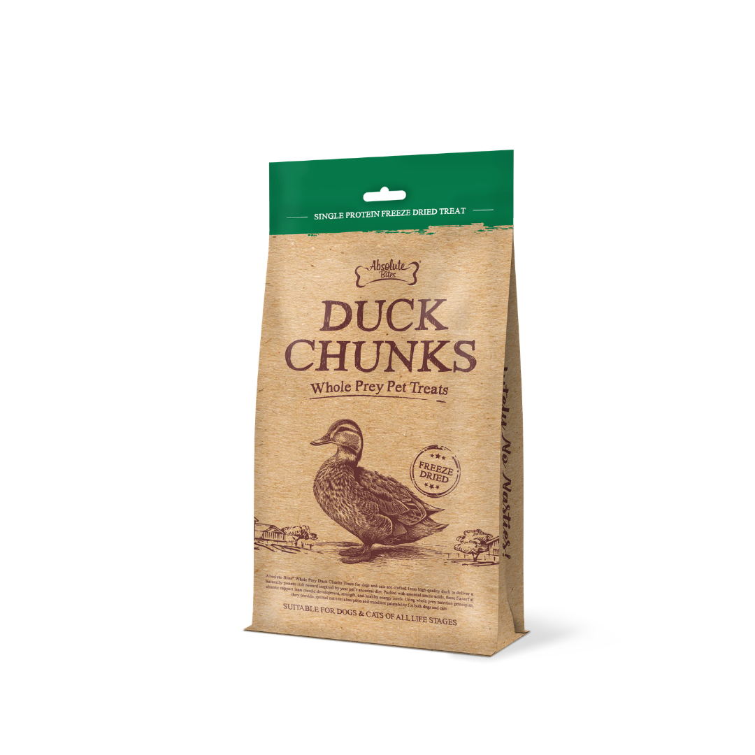 Absolute Bites Single Protein Whole Prey Freeze Dried Treats  - Duck