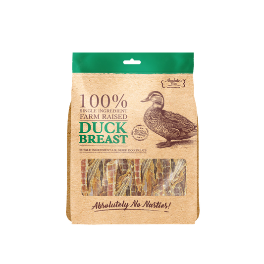 Absolute Bites Single Ingredient Air Dried Treats for Dogs - Duck Breast
