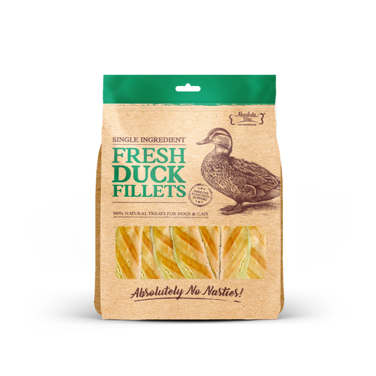 Absolute Bites Single Ingredient Fresh Cuts Treat for Cats & Dogs - Duck Fillet