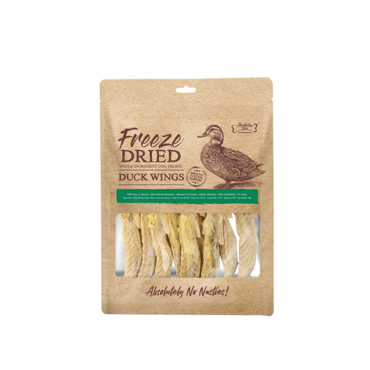 Absolute Bites Single Ingredient Freeze Dried Raw Treats for Dogs - Duck Wings