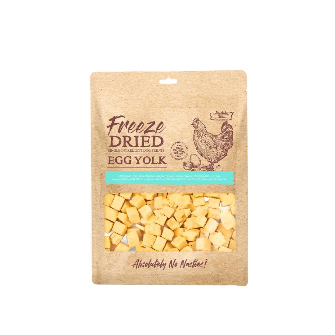 Absolute Bites Single Ingredient Freeze Dried Dog Treats - Egg Yolk