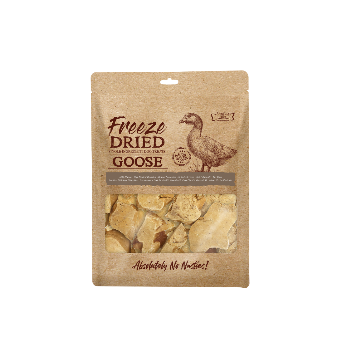 Absolute Bites Single Ingredient Freeze Dried Dog Treats - Goose