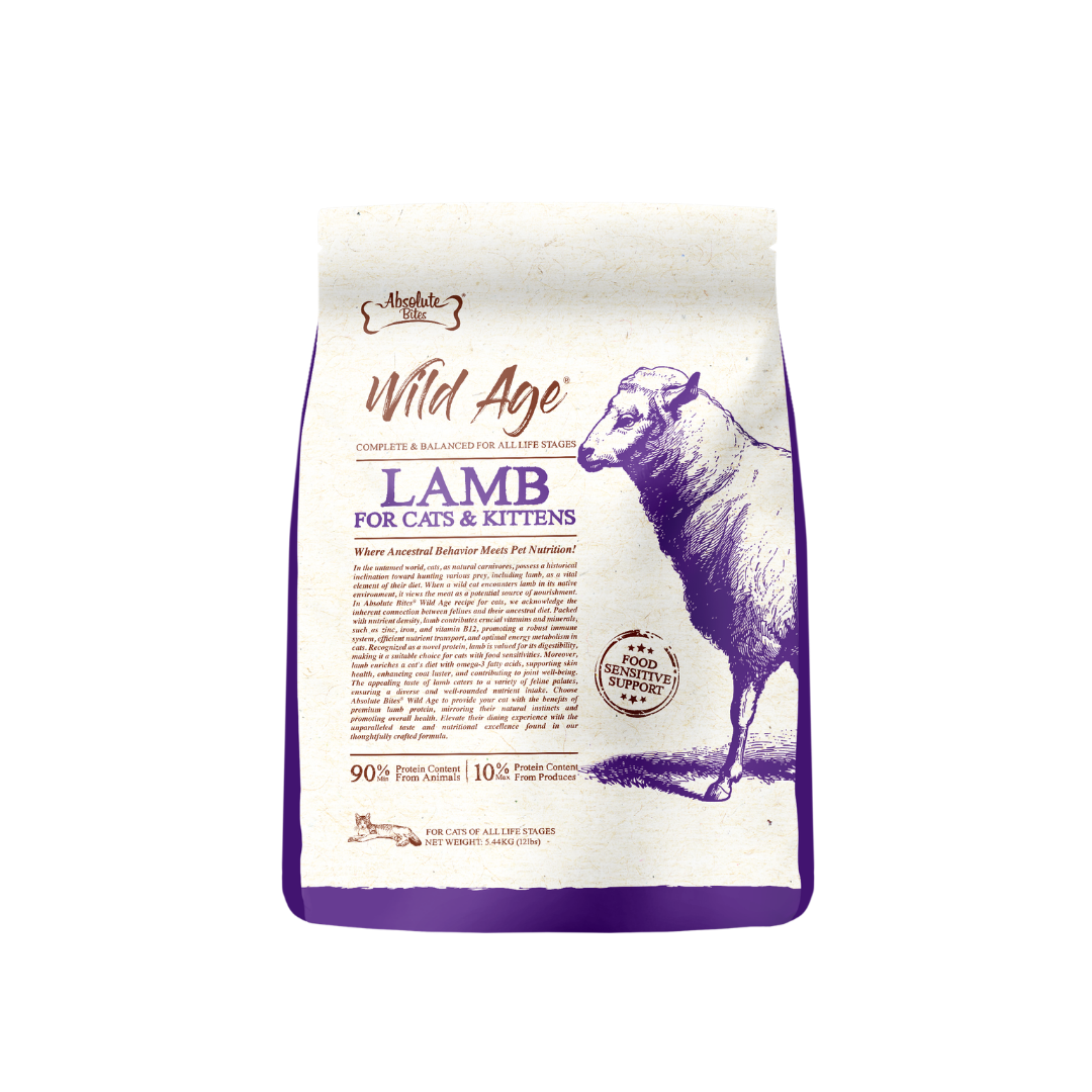Absolute Bites Wild Age Dry Cat Food - Lamb