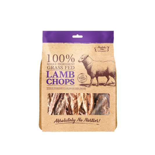 Absolute Bites Single Ingredient Air Dried Treats for Dogs & Cats - Lamb Chop