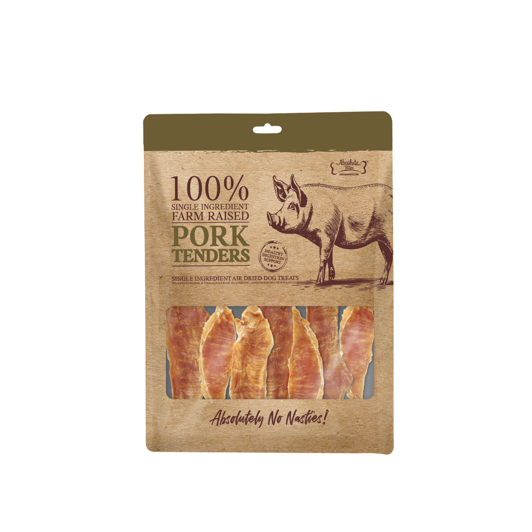 Absolute Bites Single Ingredient Air Dried Treats for Dogs - Pork Tenderloin (90g)