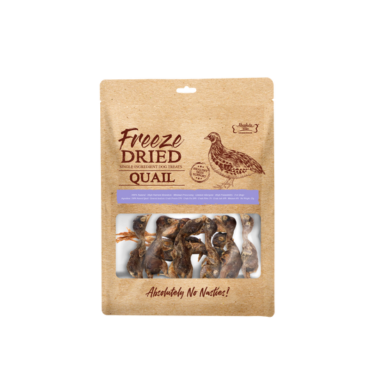 Absolute Bites Single Ingredient Freeze Dried Dog Treats - Quail (25g)
