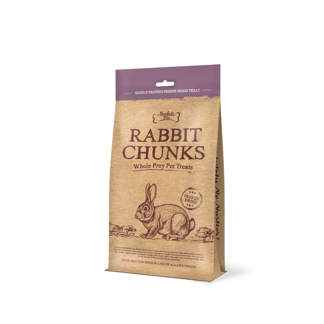 Absolute Bites Single Protein Whole Prey Freeze Dried Treats  - Rabbit