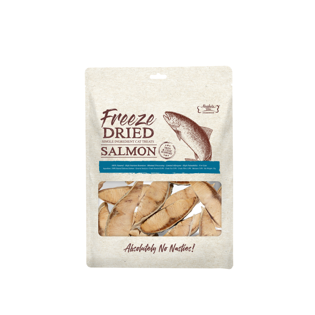 Absolute Bites Single Ingredient Freeze Dried Cat Treats - Salmon