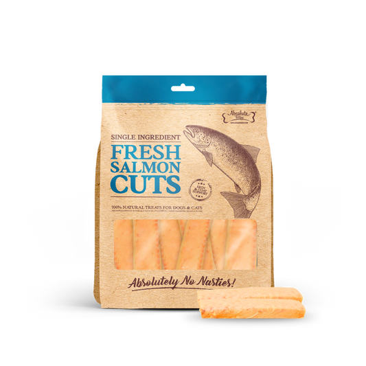 Absolute Bites Single Ingredient Fresh Cuts Treat for Cats & Dogs - Salmon Cut