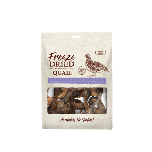 Absolute Bites Single Ingredient Freeze Dried Cat Treats - Quail (25g)
