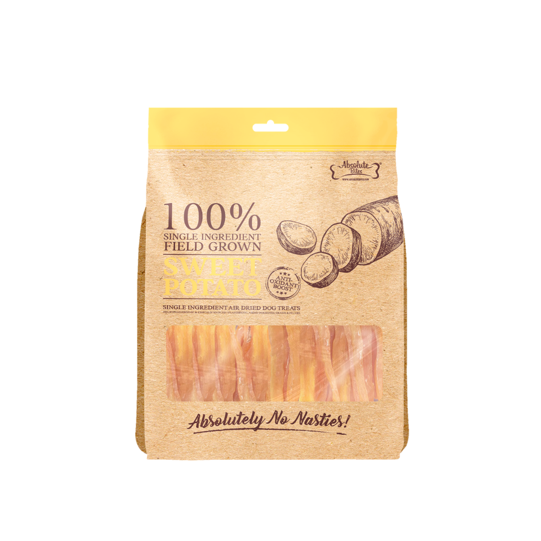 Absolute Bites Single Ingredient Air Dried Treats for Dogs - Sweet Potato